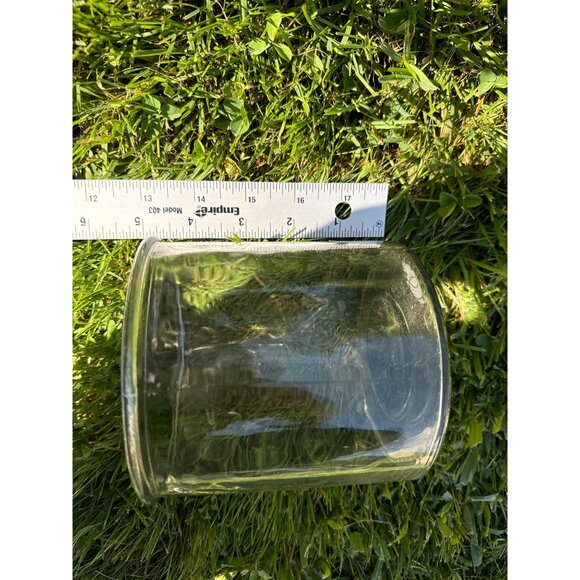 Rustic Boho MCM Bamboo Rattan Whicker & Glass Lantern With Rope Handle 16" Tall - Picture 14 of 15